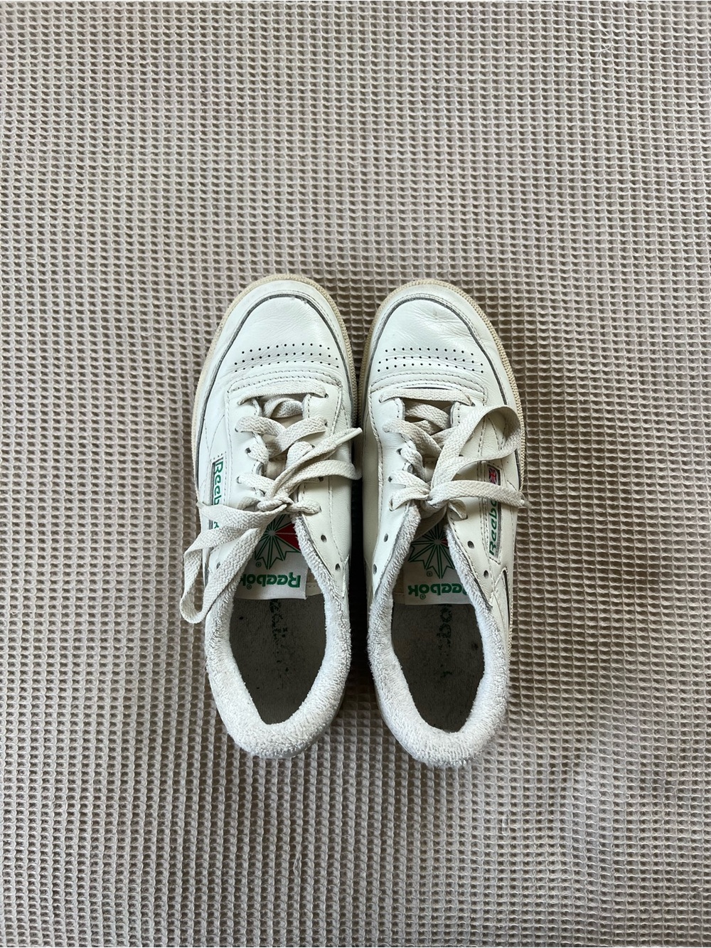 Reebok White Classic Leather Sneakers